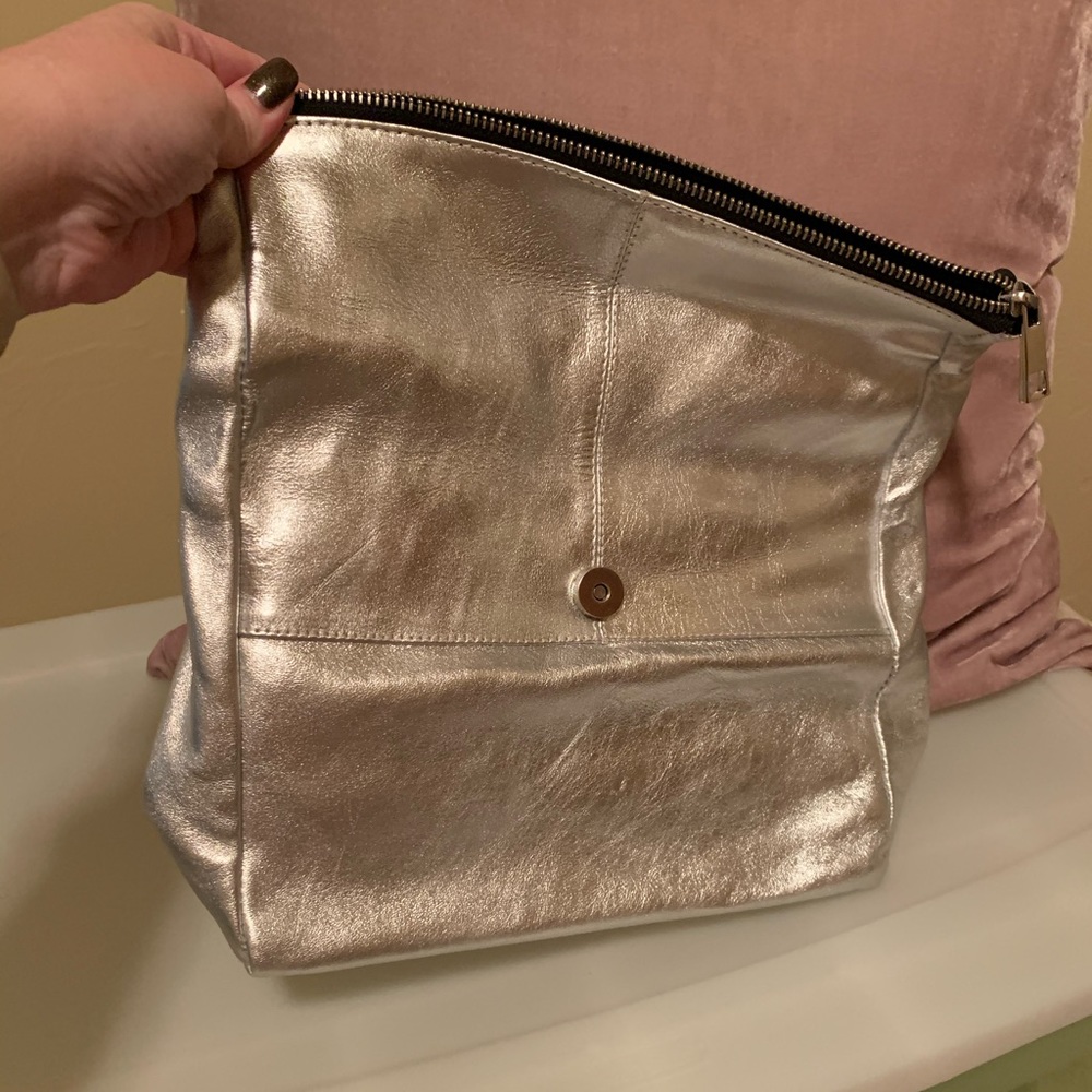Top Shop Bright Silver Clutch - Picture 3 of 5
